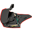 Driver Side, Outer Tail Light, with Bulb, Halogen, Clear and Red Lens