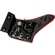 Driver Side, Outer Tail Light, with Bulb, Halogen, Clear and Red Lens, CAPA CERTIFIED