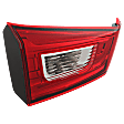 Driver Side, Inner Tail Light, with Bulb, Halogen, Red Lens, CAPA CERTIFIED