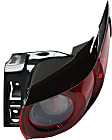 Passenger Side, Outer Tail Light, with Bulb, Halogen, Red Lens