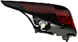 Driver Side, Outer Tail Light, with Bulb, Halogen, Red Lens