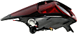 Driver Side, Outer Tail Light, with Bulb, Halogen, Red Lens