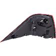 Passenger Side, Outer Tail Light, with Bulb, Halogen, Clear and Red Lens