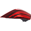 Passenger Side, Outer Tail Light, with Bulb, Halogen, Clear and Red Lens