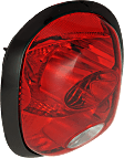 Driver Side Tail Light, without Bulb, Halogen, Clear and Red Lens, 4 Cyl., 1.6L Engine