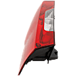 Passenger Side Tail Light, with Bulb, Halogen, Clear and Red Lens, Base Model, CAPA Certified