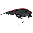 Passenger Side, Outer Tail Light, with Bulb, LED, Clear & Red Lens, Sedan, Mounts on Body, For Models Without Signature Lighting, CAPA CERTIFIED