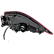 Driver Side, Outer Tail Light, with Bulb, LED, Clear & Red Lens, Sedan, Mounts on Body, For Models Without Signature Lighting