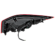 Driver Side, Outer Tail Light, with Bulb, LED, Clear & Red Lens, Sedan, Mounts on Body, For Models Without Signature Lighting