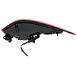 Driver Side, Outer Tail Light, with Bulb, LED, Clear & Red Lens, Sedan, Mounts on Body, For Models Without Signature Lighting