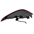 Driver Side, Outer Tail Light, with Bulb, LED, Clear & Red Lens, Sedan, Mounts on Body, For Models Without Signature Lighting