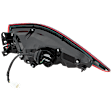 Driver Side, Outer Tail Light, with Bulb, LED, Clear & Red Lens, Sedan, Mounts on Body, For Models Without Signature Lighting, CAPA CERTIFIED