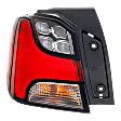 Driver Side, Outer LED Tail Light, With bulb(s), Clear & Red Lens, CAPA Certified