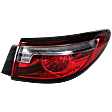 Passenger Side, Outer Tail Light, with Bulb, LED, For Models without Signature Lighting