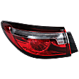 Driver Side, Outer Tail Light, with Bulb, LED, For Models without Signature Lighting