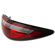 Passenger Side, Outer Tail Light, with Bulb, LED, For Models with Signature Lighting, CAPA CERTIFIED