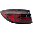 Driver Side, Outer Tail Light, with Bulb, LED, For Models with Signature Lighting, CAPA CERTIFIED