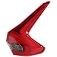 Passenger Side, Outer Tail Light, with Bulb, LED, Mounts On Body, CAPA CERTIFIED
