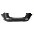 Rear Primed Bumper Cover, without Mounting Bracket, For Models with Wheel Opening Moldings, CAPA CERTIFIED