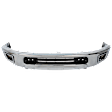 Front Bumper, Chrome, Without Mounting Brackets, Without Parking Aid Sensor Holes