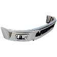 Front Bumper, Chrome, Without Mounting Brackets, Without Parking Aid Sensor Holes