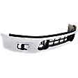 Front, Lower Bumper, Chrome, Without Mounting Brackets, Without Parking Aid Sensor Holes