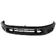 Front, Lower Bumper, Powdercoated Black, With Parking Aid Sensor Holes, Without Mounting Brackets