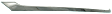 Front, Driver or Passenger Side Bumper Trim, Chrome