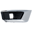 Front, Passenger Side Fog Light Trim, Black, Chrome Bezel, (SL, For Models without Midnight Edition)/Platinum/S/SV Models
