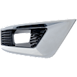Front, Passenger Side Fog Light Trim, Black, Chrome Bezel, (SL, For Models without Midnight Edition)/Platinum/S/SV Models