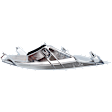 Front, Passenger Side Fog Light Trim, Black, Chrome Bezel, (SL, For Models without Midnight Edition)/Platinum/S/SV Models