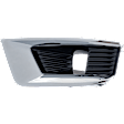 Front, Driver Side Fog Light Trim, Black, Chrome Bezel, (SL, For Models without Midnight Edition)/Platinum/S/SV Models