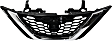 Grille Assembly, Chrome Shell with Gloss Black Insert, CAPA CERTIFIED