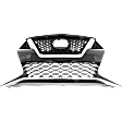 2019-2023 Nissan Maxima - Grille Chrome Shell with Black Insert