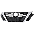 Center Grille Black Shell with Chrome Insert