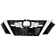 Center Grille Black Shell with Chrome Insert