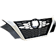 Center Grille Black Shell with Chrome Insert
