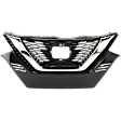 Grille, Painted Black Shell and Insert, For Models with Front View Camera, with Chrome Molding, without Emblem Provision