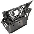 Grille, Painted Black Shell and Insert, For Models with Front View Camera, with Chrome Molding, without Emblem Provision