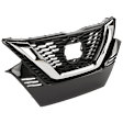 Grille, Painted Black Shell and Insert, For Models with Front View Camera, with Chrome Molding, without Emblem Provision