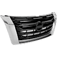 Grille, Painted Black Shell and Insert, CAPA CERTIFIED