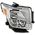 Passenger Side Headlight, with Bulb, Halogen, Clear Lens, CAPA Certified