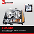 Passenger Side Halogen Headlight, With bulb(s), OE Replacement