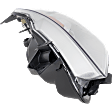Driver and Passenger Side Headlights, without Bulbs, Halogen, Chrome Bezel
