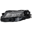 Driver Side LED Headlight, With bulb(s), Clear Lens, Black Interior