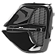 Front, Driver Side Fog Light Cover, Black