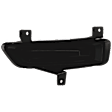 Front, Passenger Side Fog Light Cover, Black
