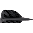 Front, Passenger Side Fog Light Cover, Textured Black, With Black Trim