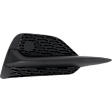 Front, Passenger Side Fog Light Cover, Textured Black, With Black Trim