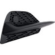 Front, Passenger Side Fog Light Cover, Textured Black, With Black Trim